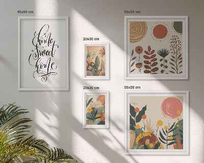 Polyptic înrămat Decorațiuni elegante din plante
