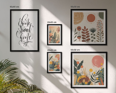 Polyptic înrămat Decorațiuni elegante din plante