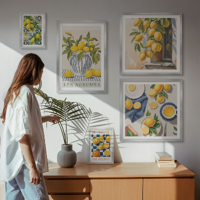 Decorațiune de perete set tablouri Decorațiuni provensale cu citrice