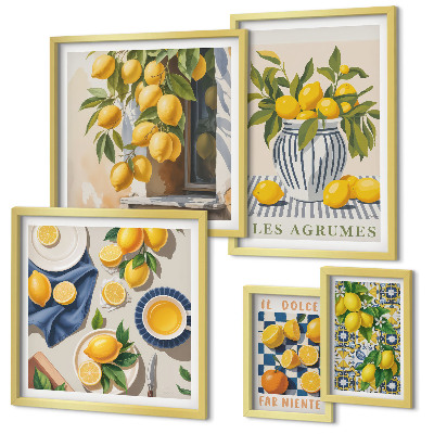 Decorațiune de perete set tablouri Decorațiuni provensale cu citrice