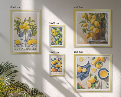 Decorațiune de perete set tablouri Decorațiuni provensale cu citrice