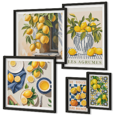 Decorațiune de perete set tablouri Decorațiuni provensale cu citrice