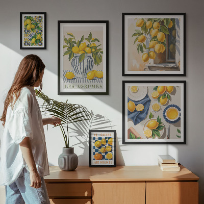 Decorațiune de perete set tablouri Decorațiuni provensale cu citrice