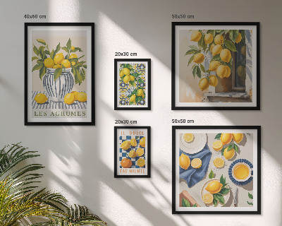 Decorațiune de perete set tablouri Decorațiuni provensale cu citrice