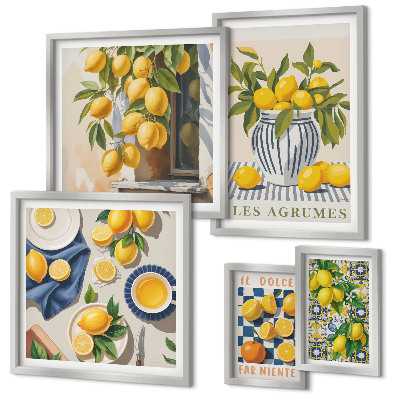 Decorațiune de perete set tablouri Decorațiuni provensale cu citrice