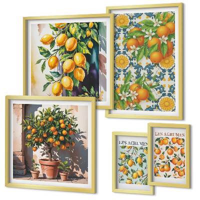 Polyptic înrămat Flori de citrice vintage
