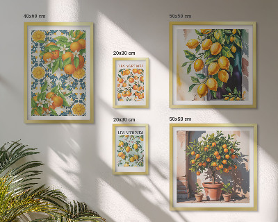 Polyptic înrămat Flori de citrice vintage