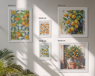 Polyptic înrămat Flori de citrice vintage