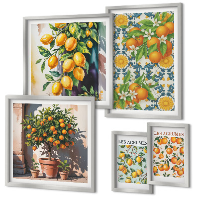 Polyptic înrămat Flori de citrice vintage