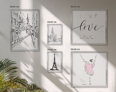 Decorațiune de perete set tablouri Inspirații pariziene elegante
