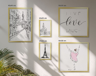 Decorațiune de perete set tablouri Inspirații pariziene elegante