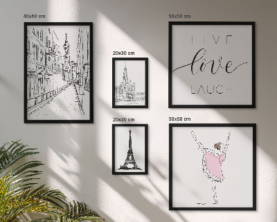 Decorațiune de perete set tablouri Inspirații pariziene elegante