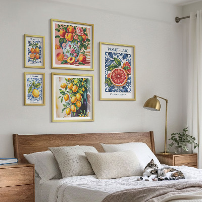 Decorațiune de perete set tablouri Citrice vintage însorite