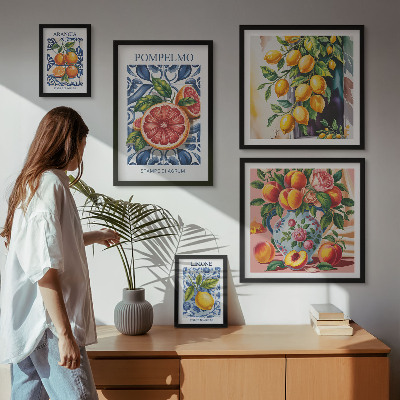 Decorațiune de perete set tablouri Citrice vintage însorite