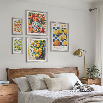 Decorațiune de perete set tablouri Citrice retro în bucătărie