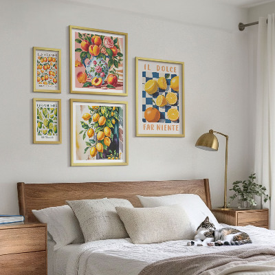 Decorațiune de perete set tablouri Citrice retro în bucătărie