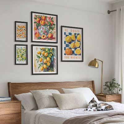 Decorațiune de perete set tablouri Citrice retro în bucătărie