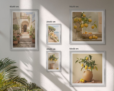 Polyptic înrămat Decorațiuni elegante cu citrice