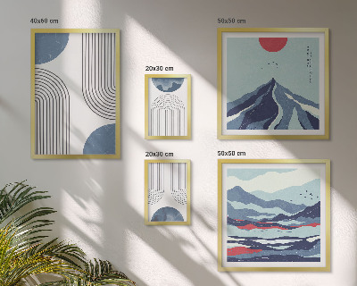 Decorațiune de perete set tablouri Geometrie peisaje abstracte