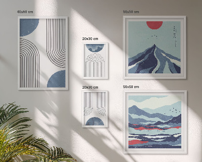 Decorațiune de perete set tablouri Geometrie peisaje abstracte
