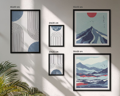 Decorațiune de perete set tablouri Geometrie peisaje abstracte