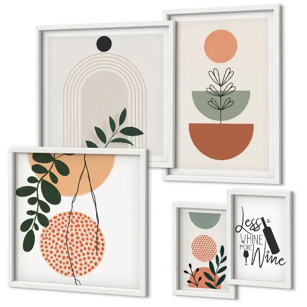 Set tablouri decorative cu plante decorațiuni elegante pentru perete