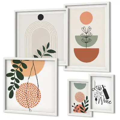 Set tablouri decorative cu plante decorațiuni elegante pentru perete