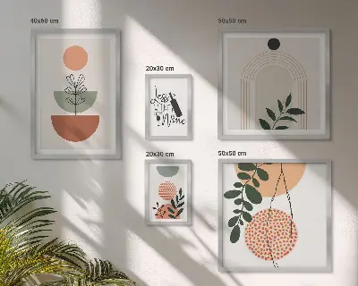 Set tablouri decorative cu plante decorațiuni elegante pentru perete