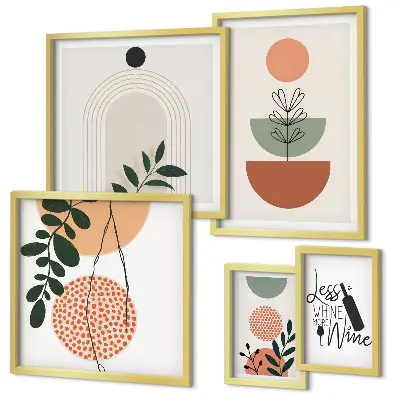 Set tablouri decorative cu plante decorațiuni elegante pentru perete