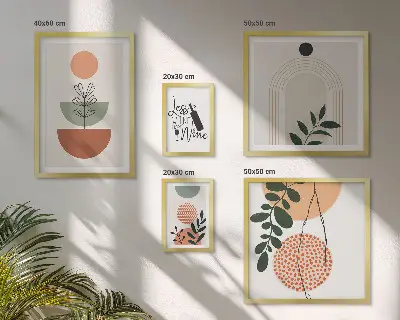 Set tablouri decorative cu plante decorațiuni elegante pentru perete