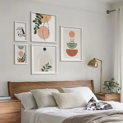 Set tablouri decorative cu plante decorațiuni elegante pentru perete