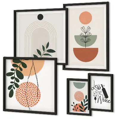 Set tablouri decorative cu plante decorațiuni elegante pentru perete