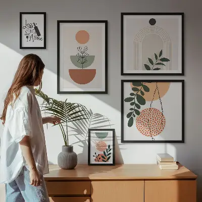 Set tablouri decorative cu plante decorațiuni elegante pentru perete