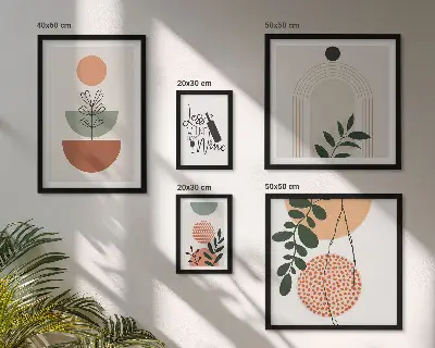 Set tablouri decorative cu plante decorațiuni elegante pentru perete