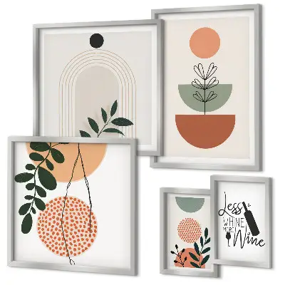 Set tablouri decorative cu plante decorațiuni elegante pentru perete
