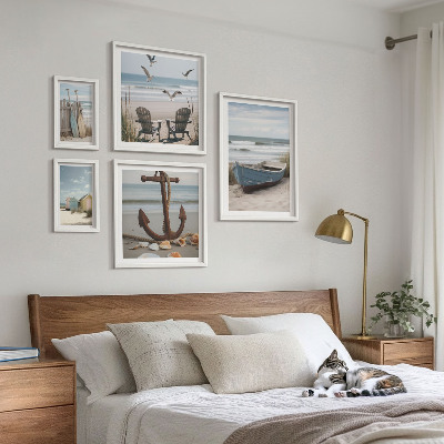 Decorațiune de perete set tablouri Atmosferă de mare, relaxare, plajă