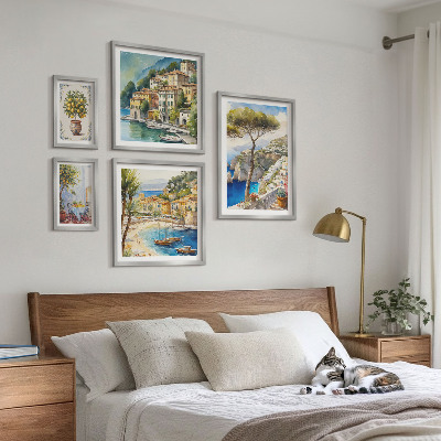 Decorațiune de perete set tablouri Orașe elegante de pe litoral