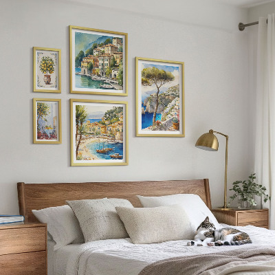 Decorațiune de perete set tablouri Orașe elegante de pe litoral