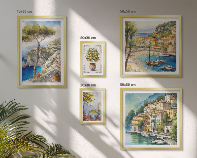 Decorațiune de perete set tablouri Orașe elegante de pe litoral