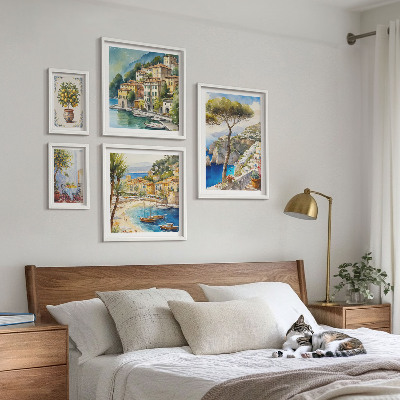 Decorațiune de perete set tablouri Orașe elegante de pe litoral