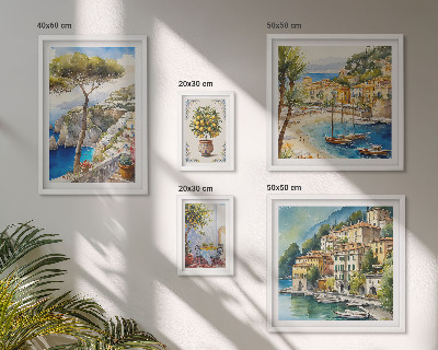 Decorațiune de perete set tablouri Orașe elegante de pe litoral