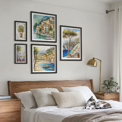 Decorațiune de perete set tablouri Orașe elegante de pe litoral