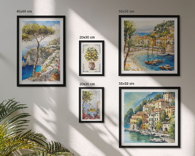 Decorațiune de perete set tablouri Orașe elegante de pe litoral