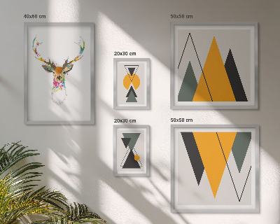 Polyptic înrămat Motive colorate în stil boho