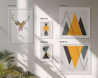 Polyptic înrămat Motive colorate în stil boho