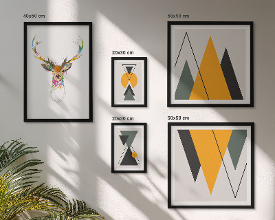 Polyptic înrămat Motive colorate în stil boho