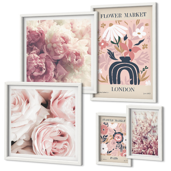 Decorațiune de perete set tablouri Decorațiuni florale boho