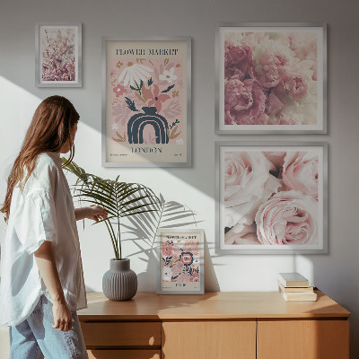 Decorațiune de perete set tablouri Decorațiuni florale boho