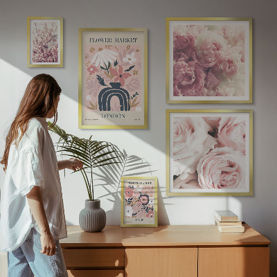 Decorațiune de perete set tablouri Decorațiuni florale boho
