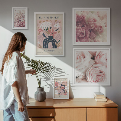 Decorațiune de perete set tablouri Decorațiuni florale boho